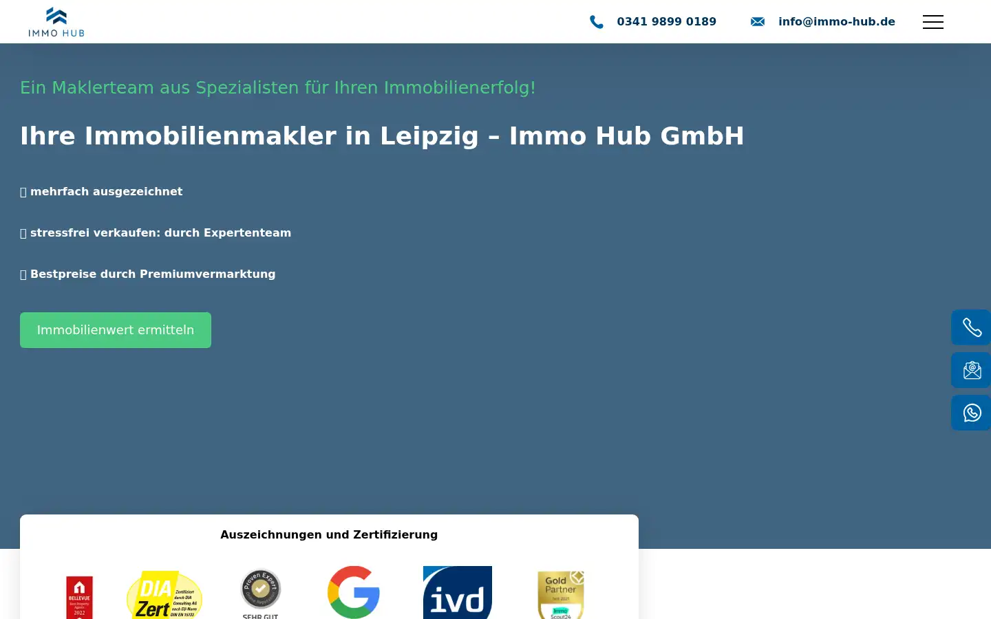 Screenshot of immo-hub.de