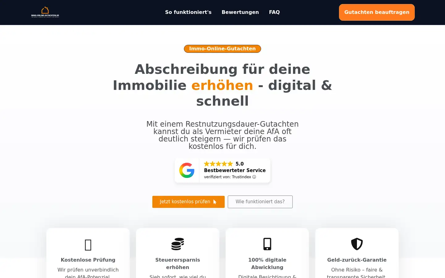 Screenshot of immo-online-gutachten.de