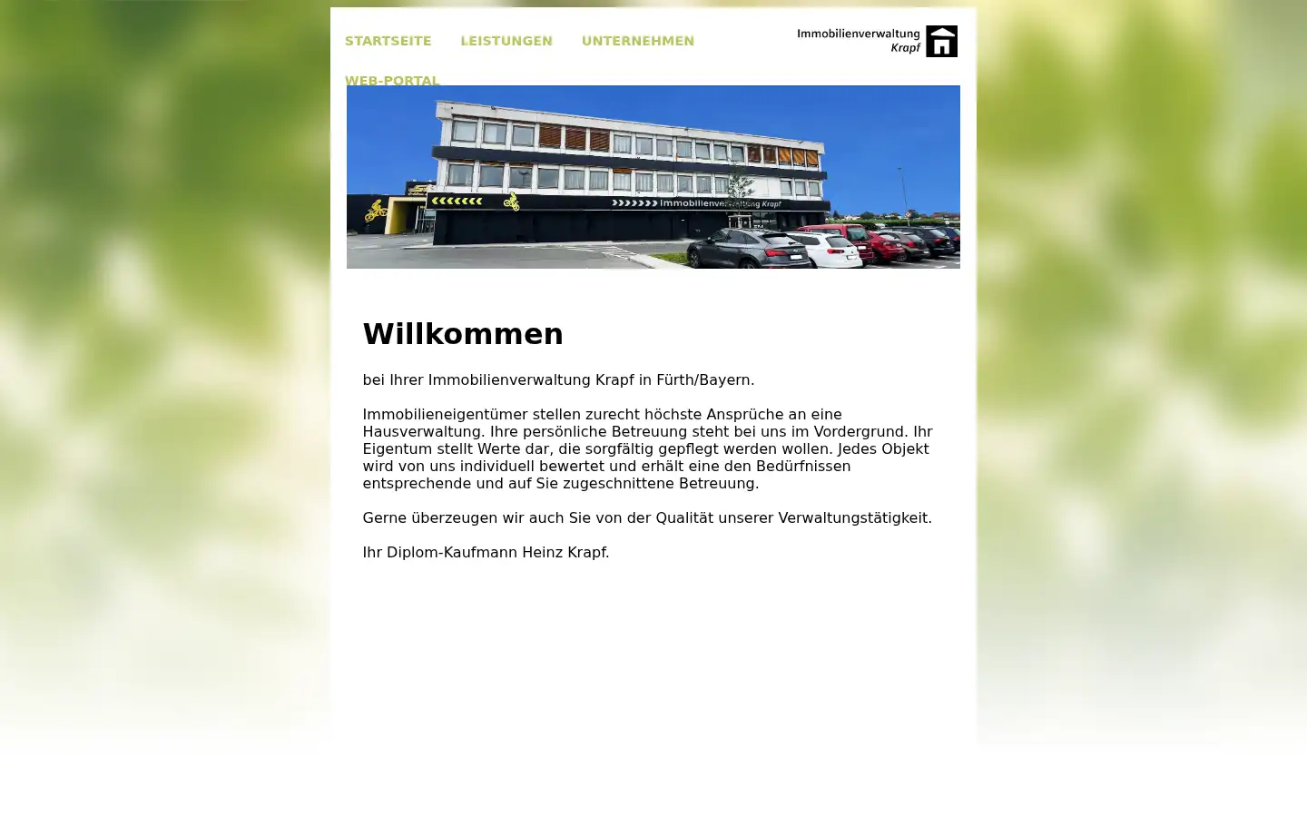 Screenshot of immobilienverwaltung-krapf.de