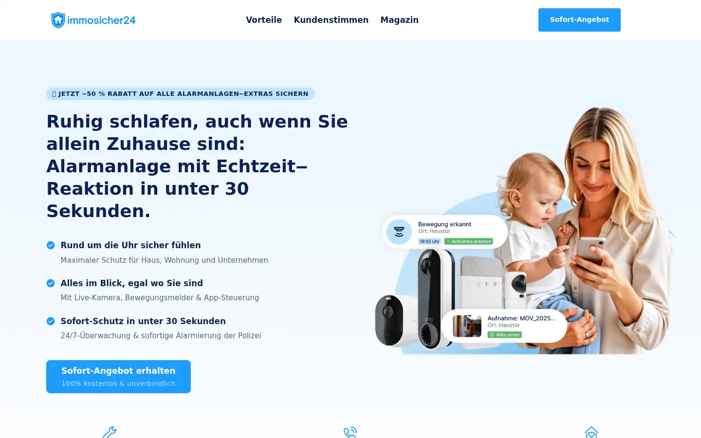 Screenshot of immosicher24.de