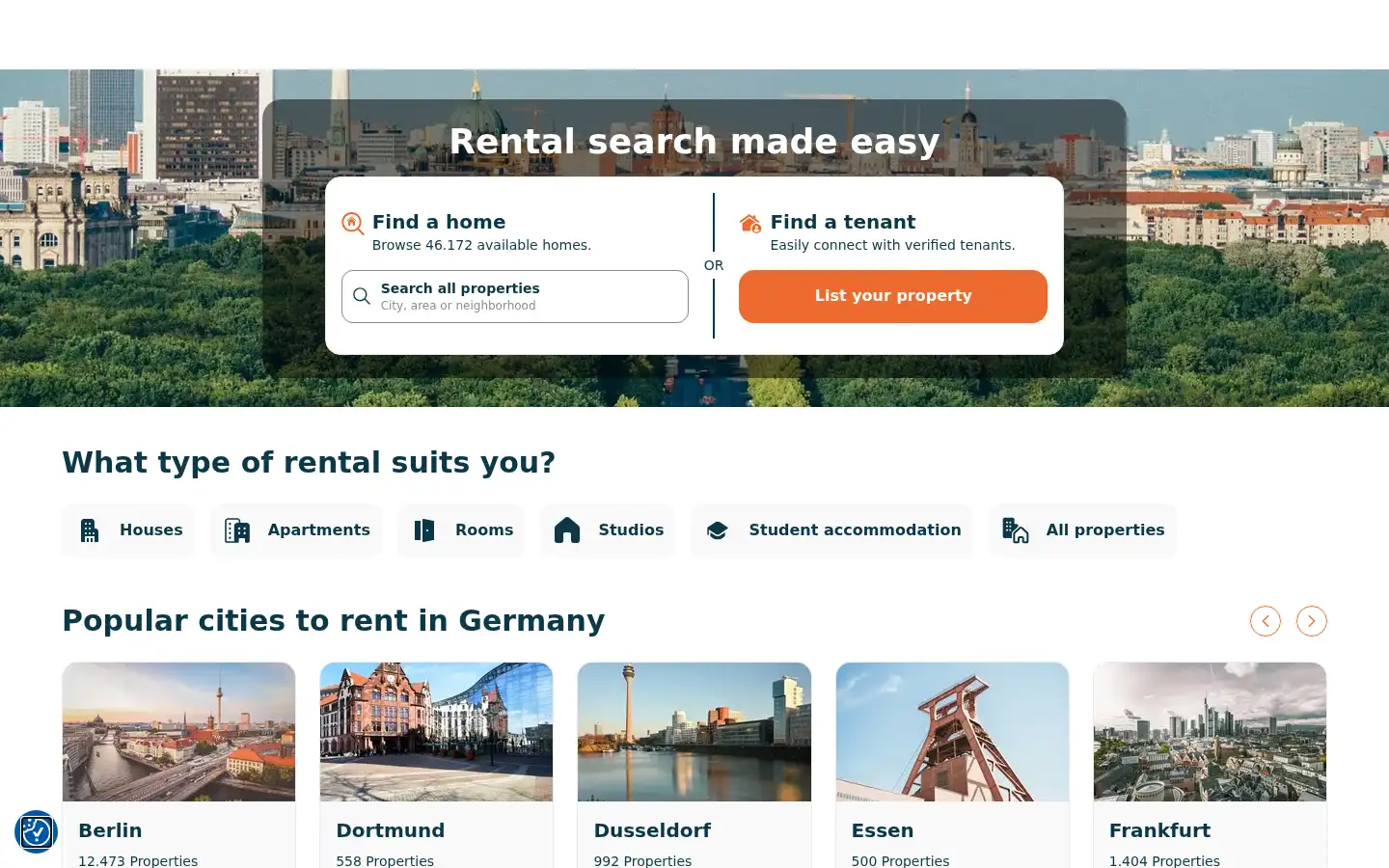 Screenshot of immosurf.de