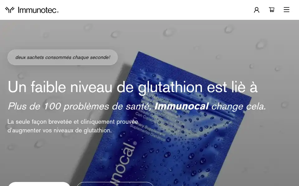 Screenshot of immunotec.com