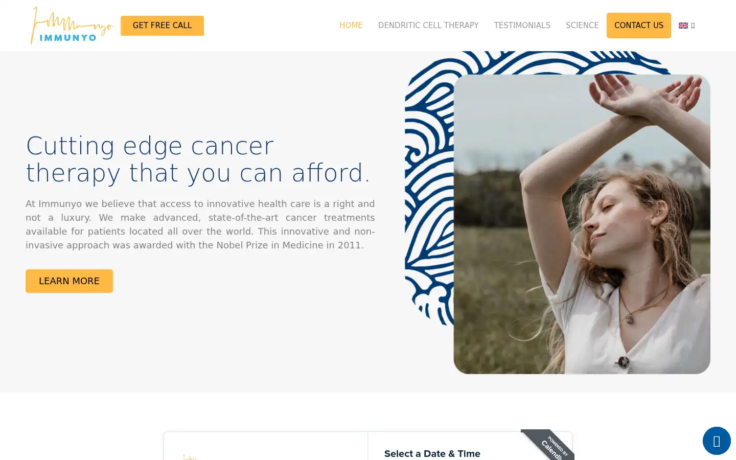 Screenshot of immunyo.com