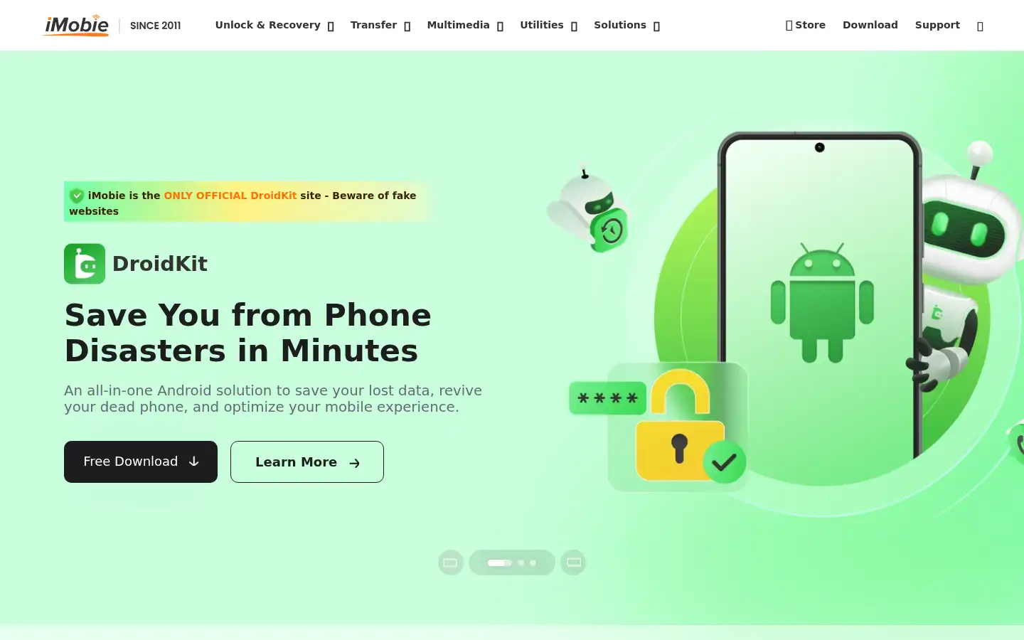 Screenshot of imobie.com