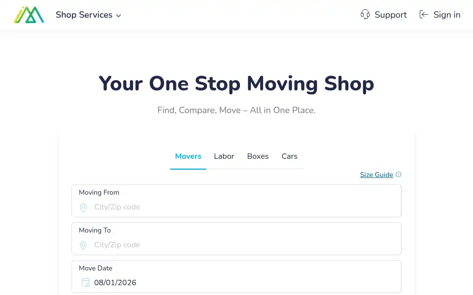 Screenshot of imoving.com