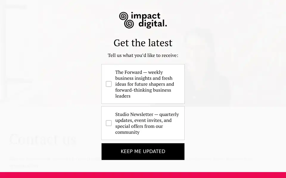 Screenshot of impactdigital.nz