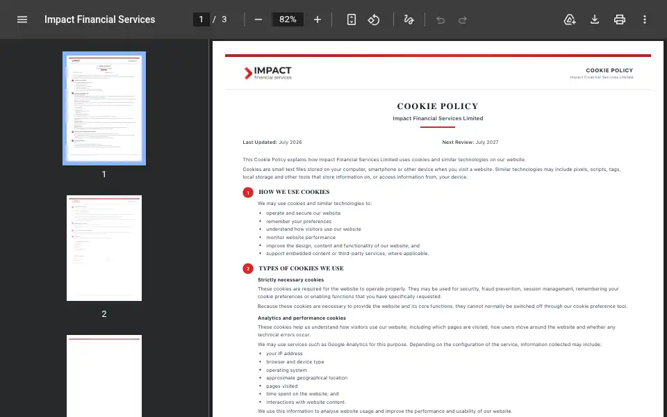 Screenshot of impactfs.uk