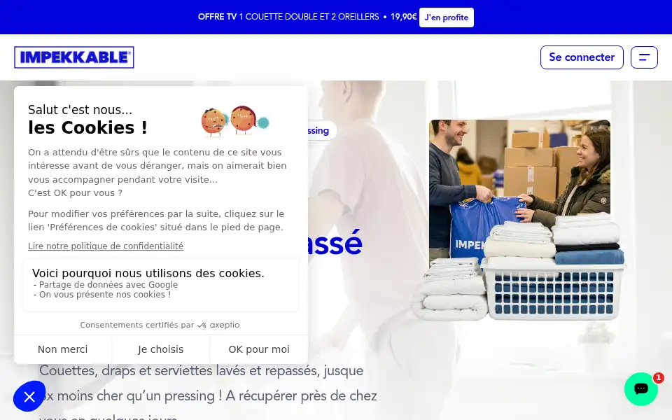 Screenshot of impekkable.com