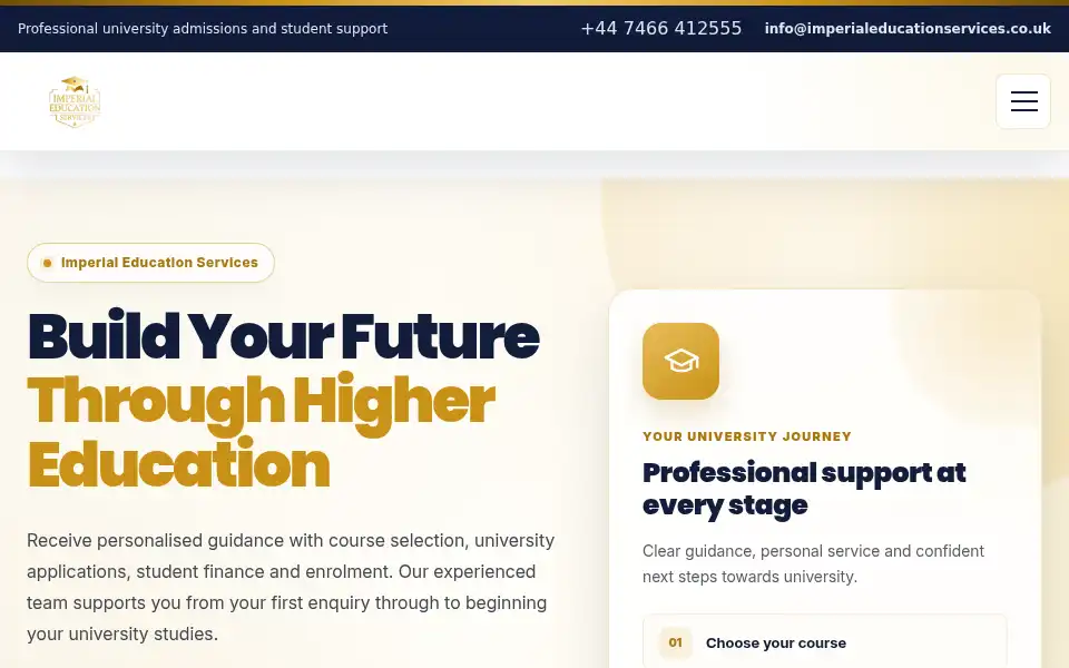 Screenshot of imperialeducationservices.co.uk