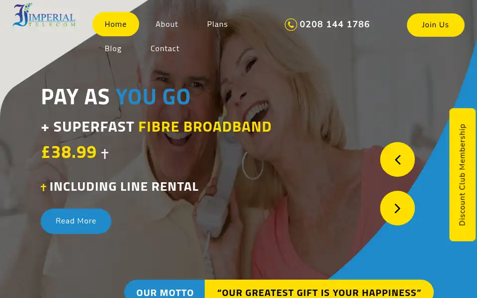 Screenshot of imperialtelecom.co.uk