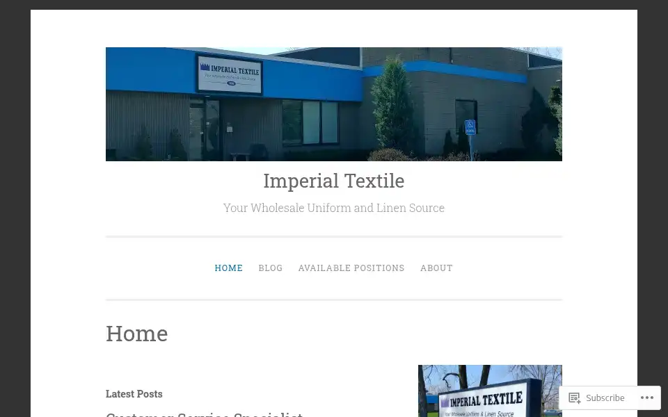 Screenshot of imperialtextile.com