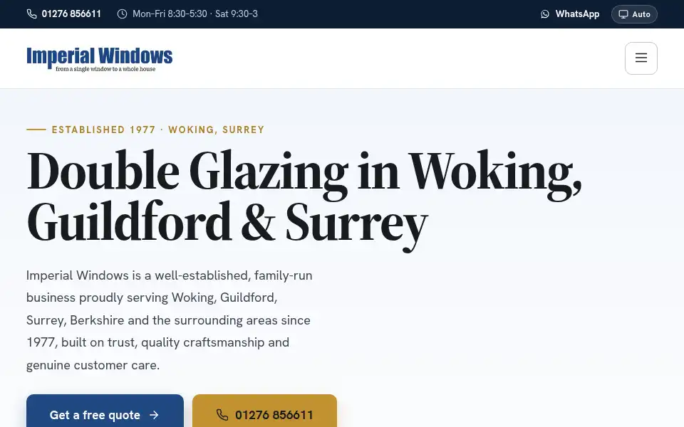 Screenshot of imperialwindows.co.uk