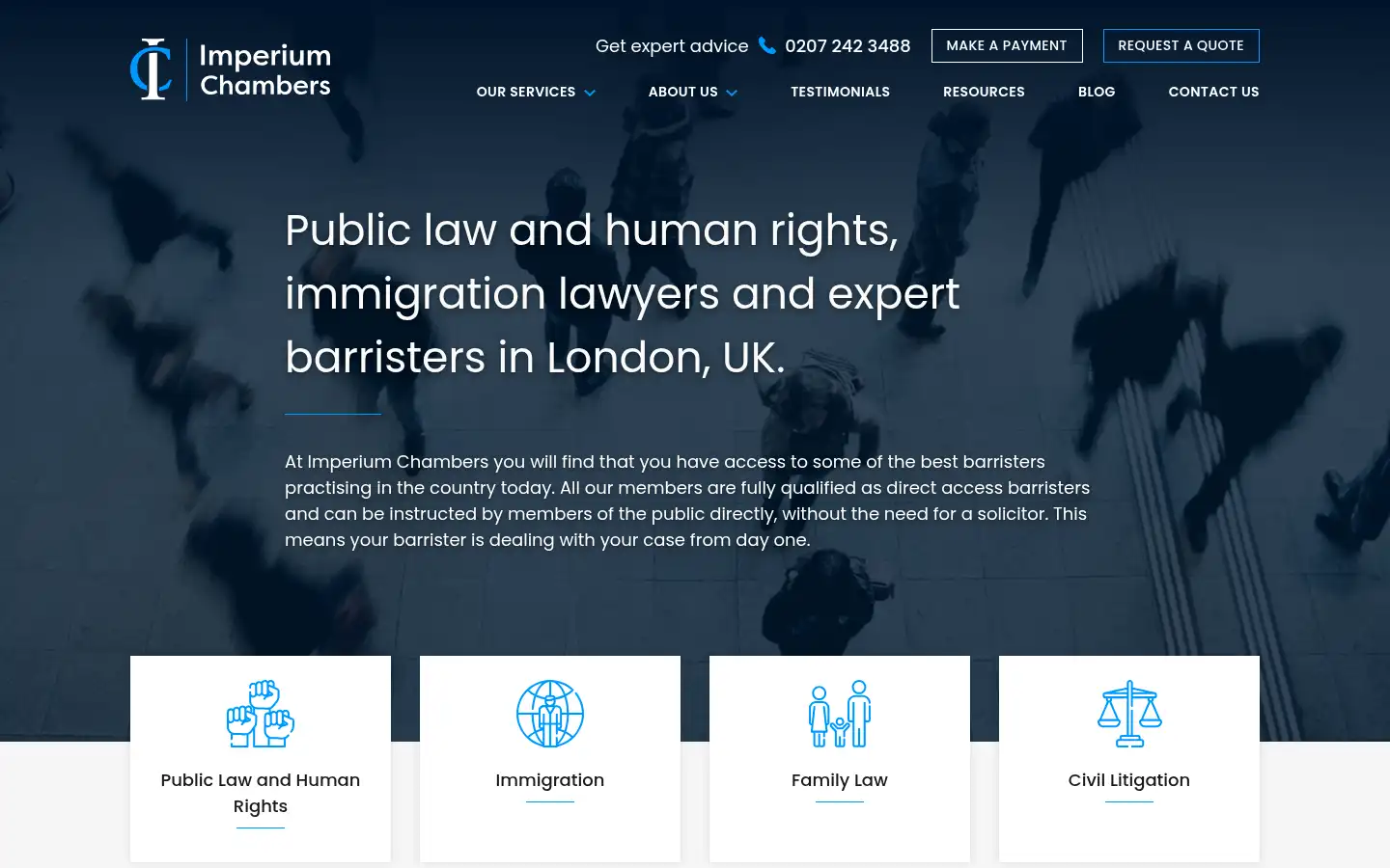 Screenshot of imperiumchambers.co.uk