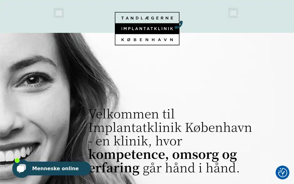 Screenshot of implantatklinik.dk