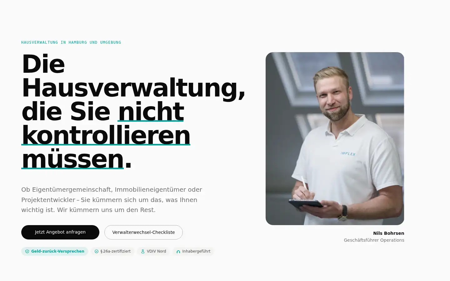 Screenshot of implex-hv.de