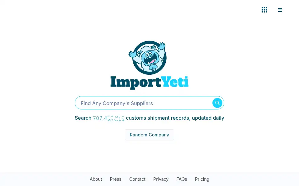 Screenshot of importyeti.com