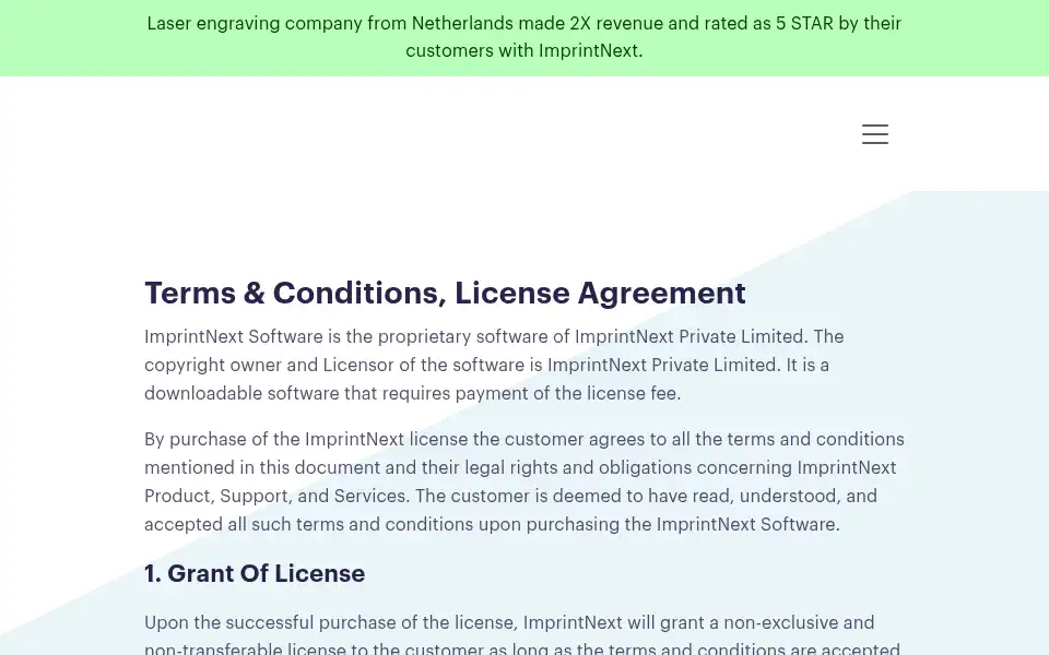 Screenshot of imprintnext.com