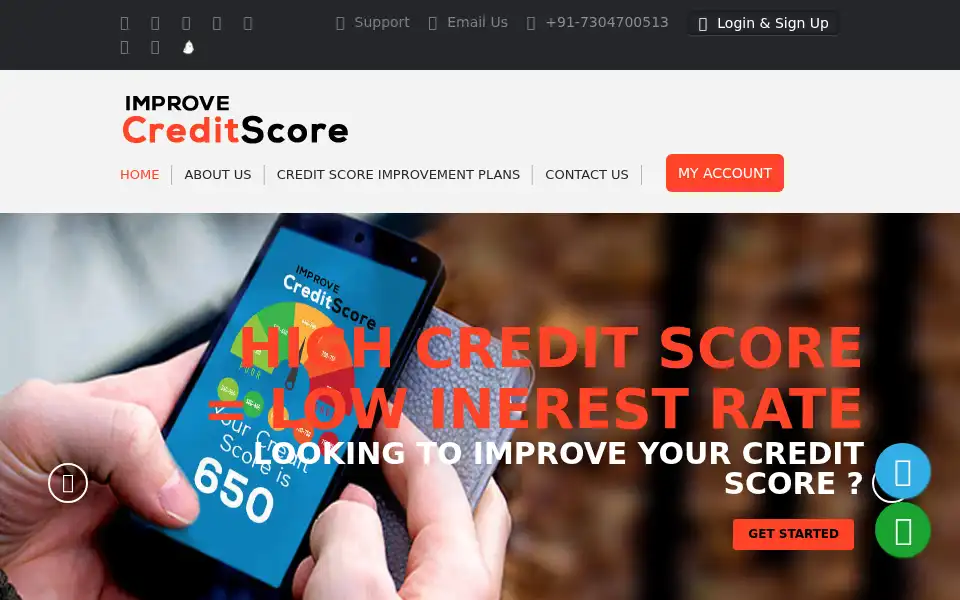 Screenshot of improvecreditscore.in
