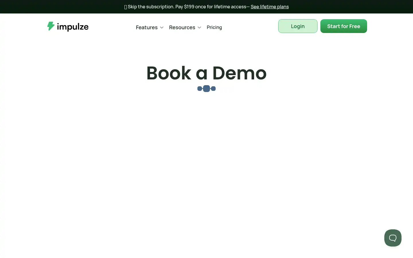 Screenshot of impulze.ai