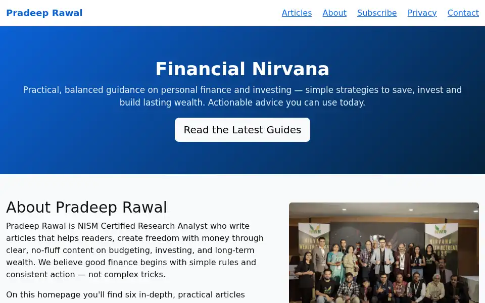 Screenshot of imrawal.com
