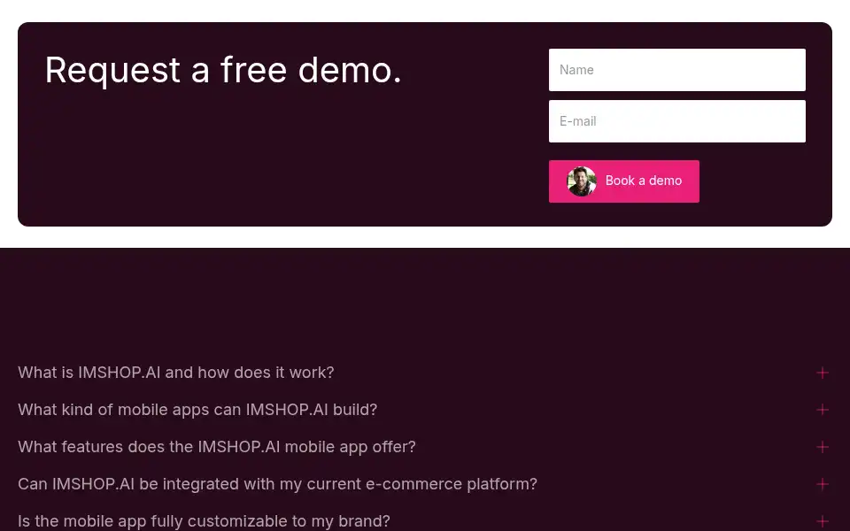 Screenshot of imshop.ai