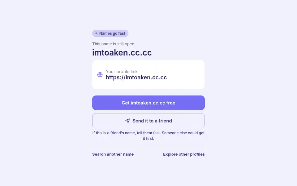 Screenshot of imtoaken.cc.cc