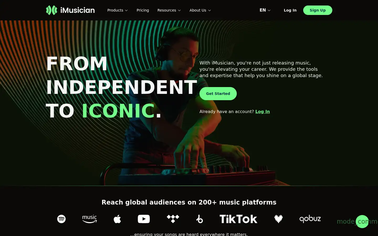 Screenshot of imusician.pro