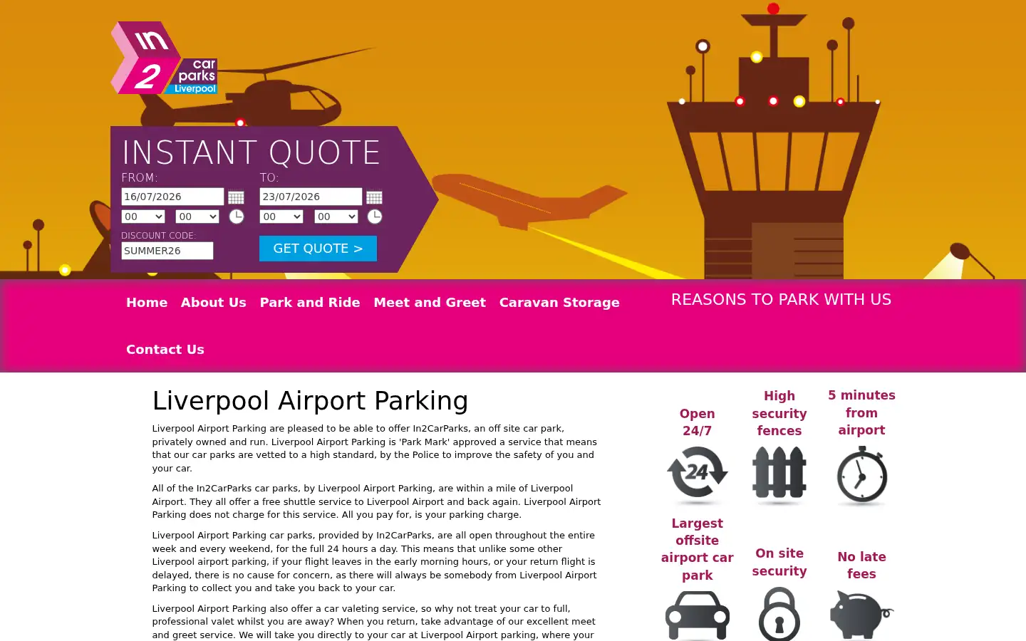 Screenshot of in2carparksliverpool.co.uk