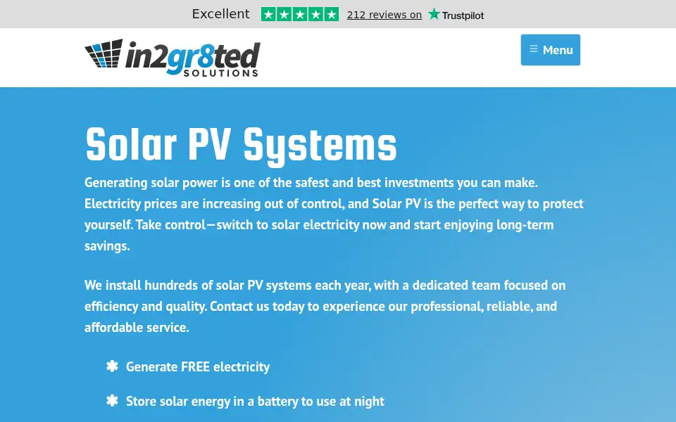 Screenshot of in2gr8tedsolutions.co.uk
