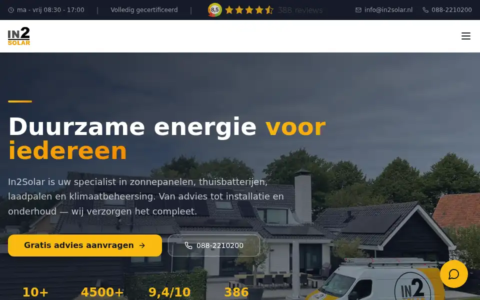 Screenshot of in2solar.nl