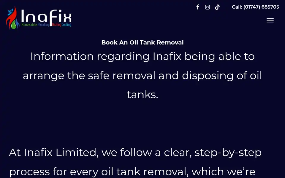 Screenshot of inafix.co.uk