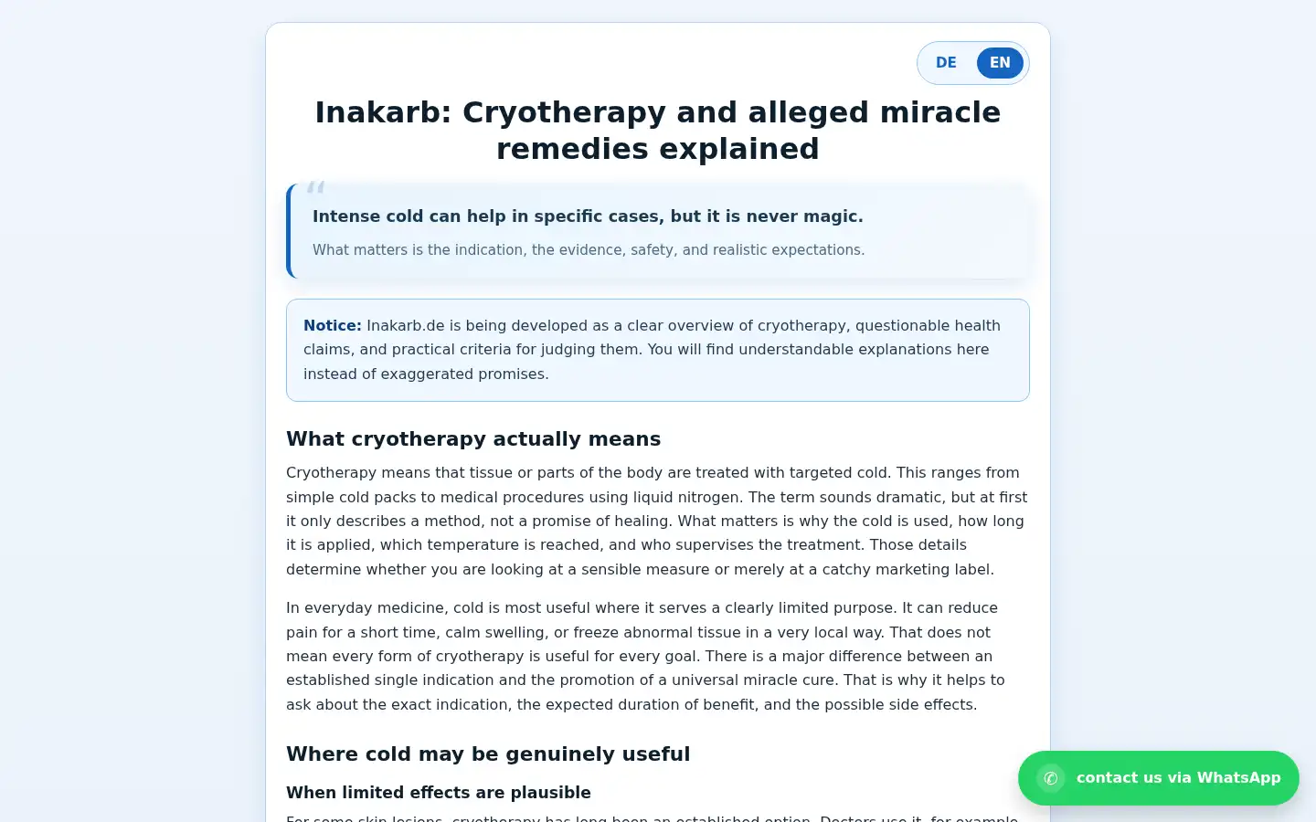 Screenshot of inakarb.de