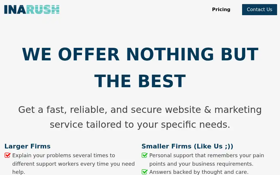 Screenshot of inarush.eu