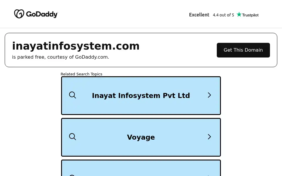 Screenshot of inayatinfosystem.com