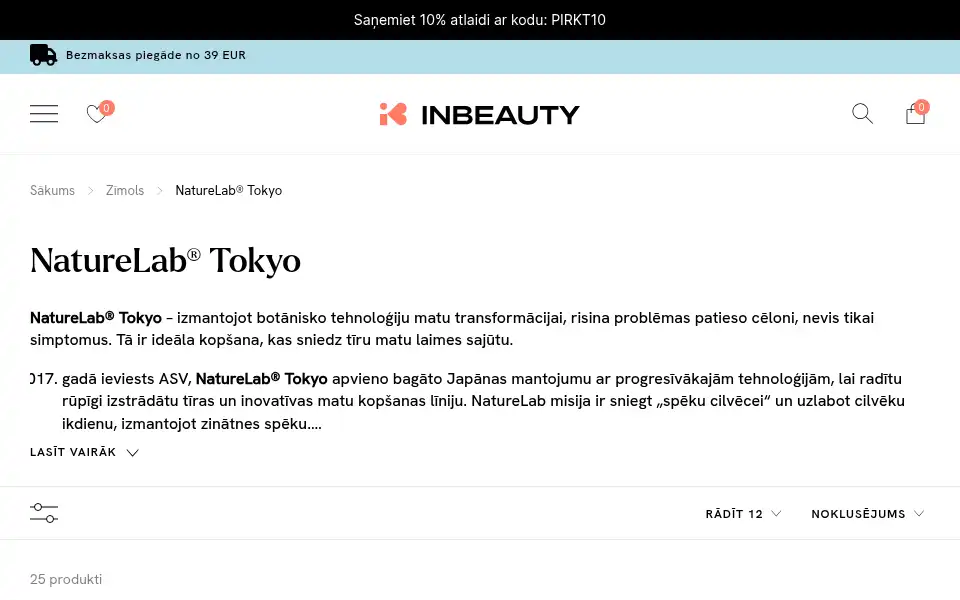 Screenshot of inbeauty.lv