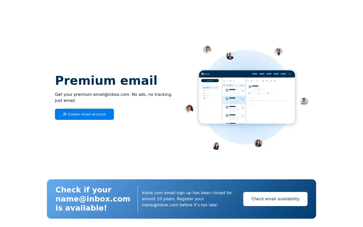 Screenshot of inbox.com