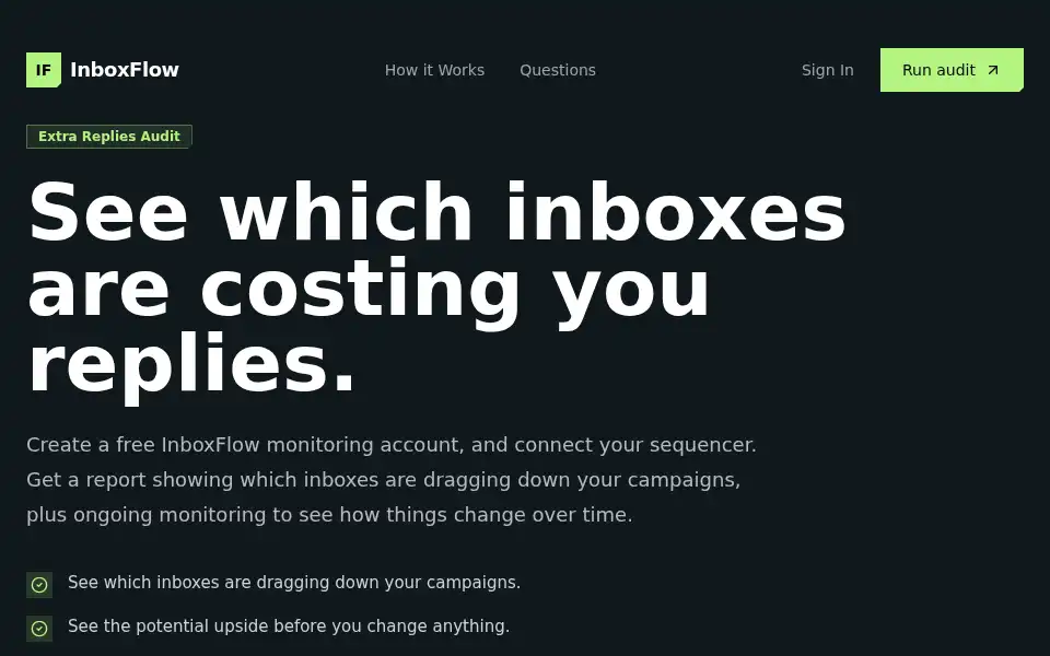 Screenshot of inboxflow.net
