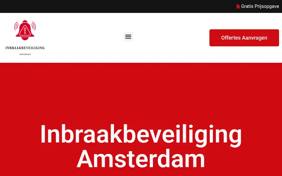 Screenshot of inbraakbeveiligingamsterdam.com