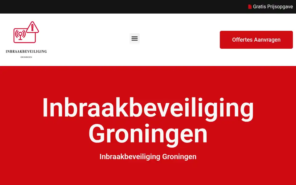 Screenshot of inbraakbeveiliginggroningen.com