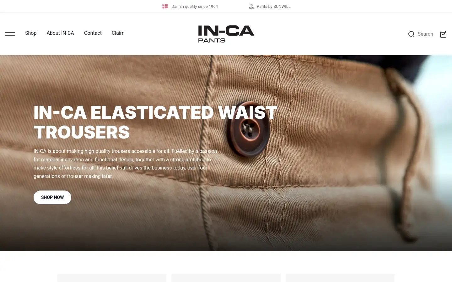 Screenshot of incapants.com
