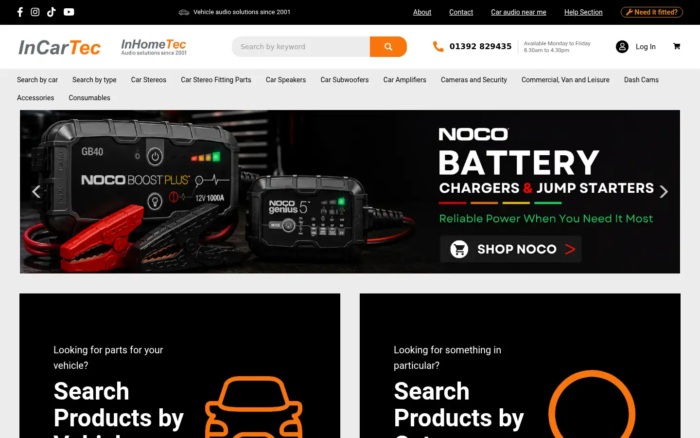 Screenshot of incartec.co.uk