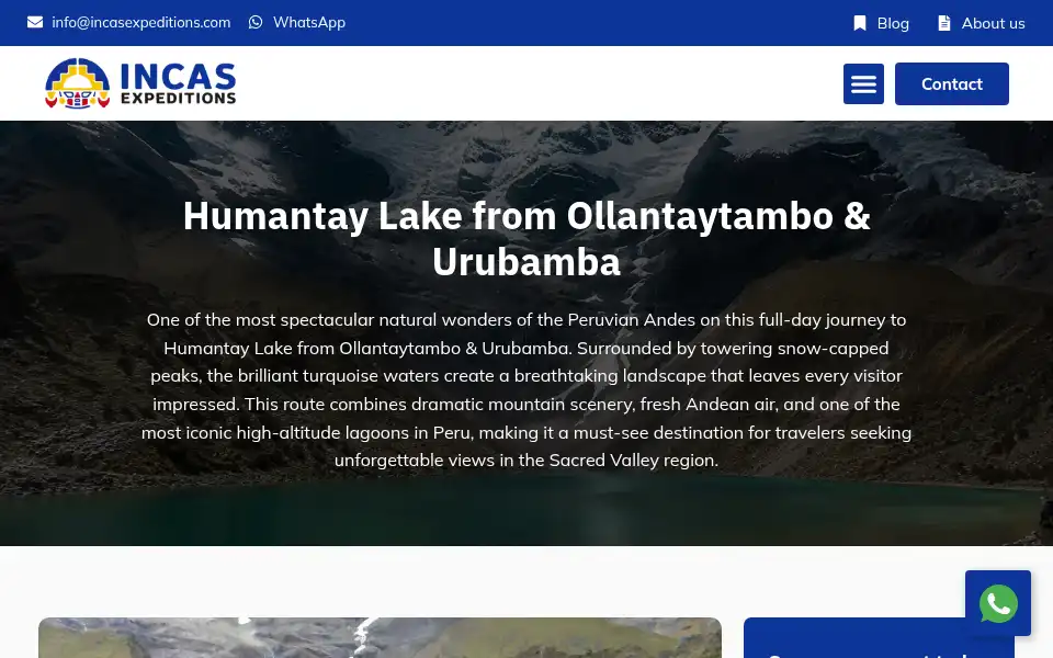 Screenshot of incasexpeditions.com
