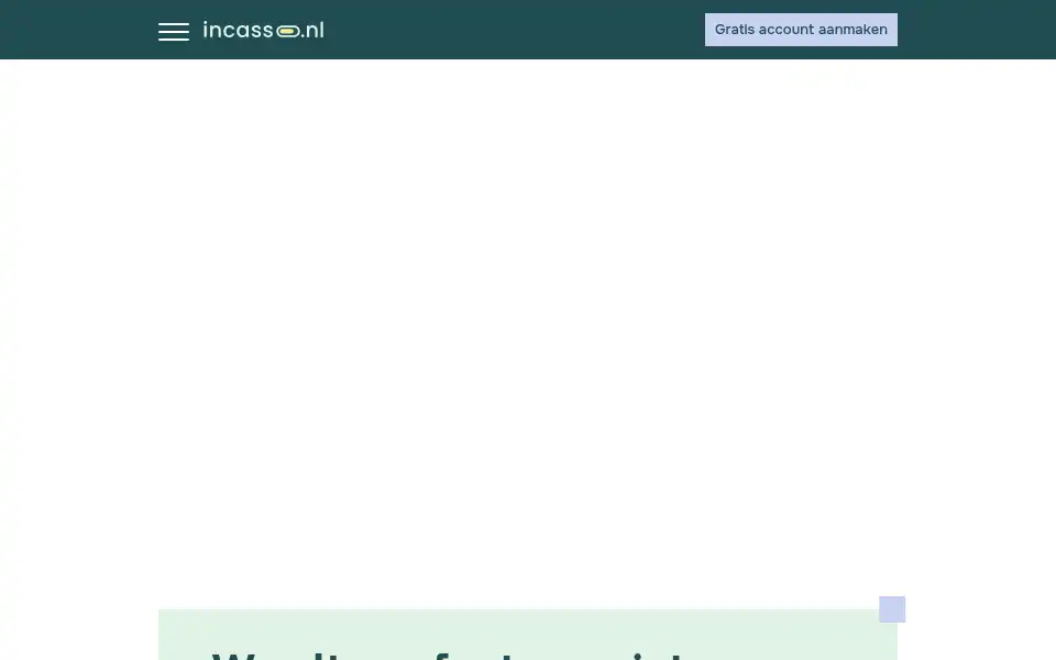 Screenshot of incasso.nl