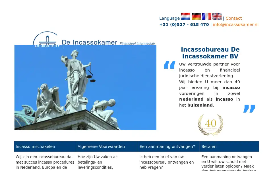 Screenshot of incassokamer.nl