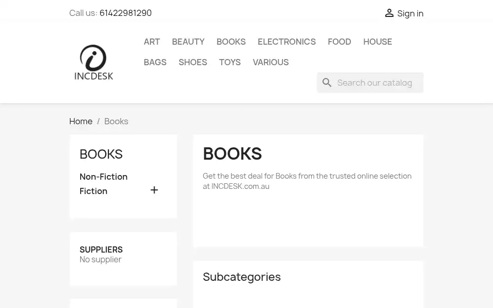Screenshot of incdesk.com.au