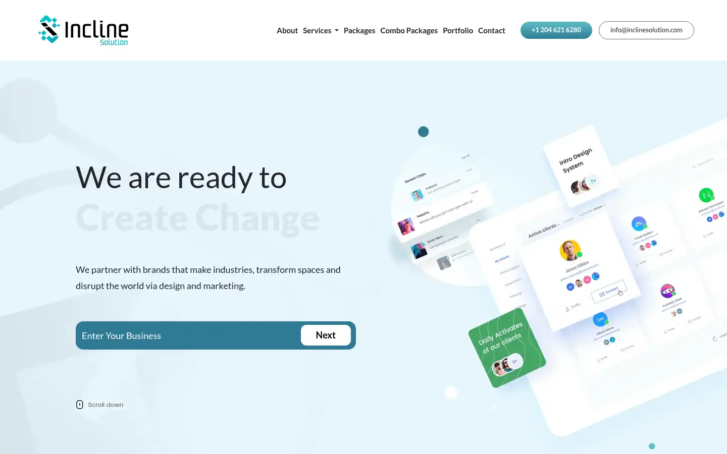 Screenshot of inclinesolution.com