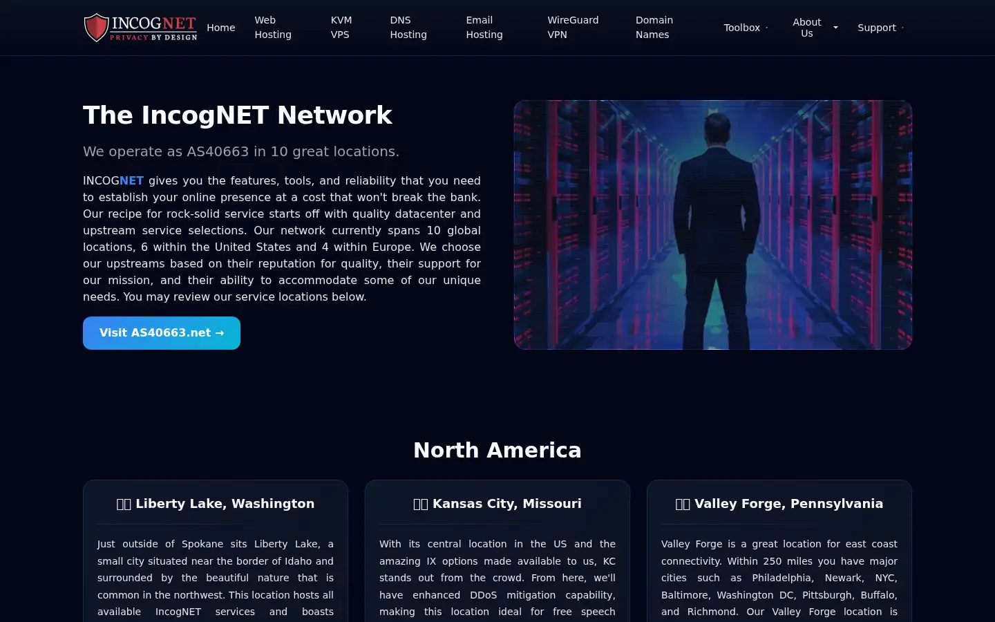 Screenshot of incognet.io