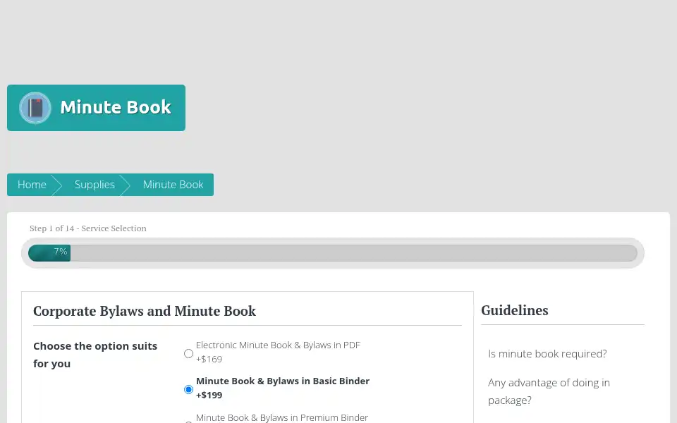 Screenshot of incorporationpro.ca