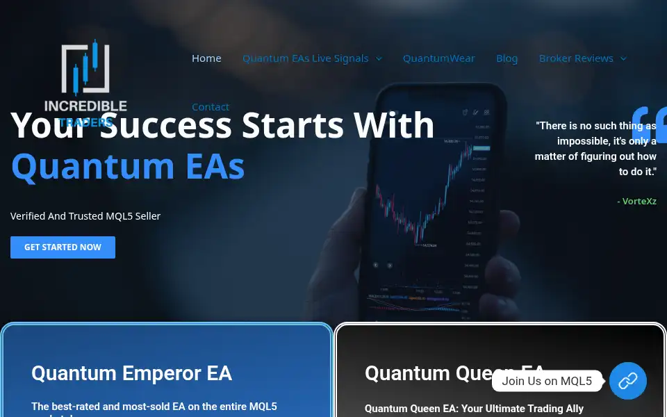 Screenshot of incredible-traders.com
