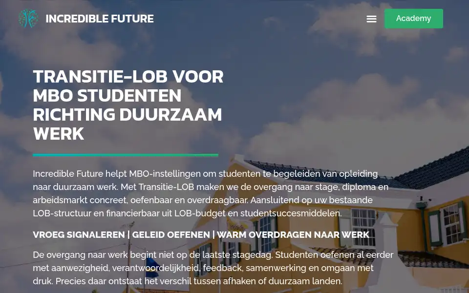 Screenshot of incrediblefuture.nl